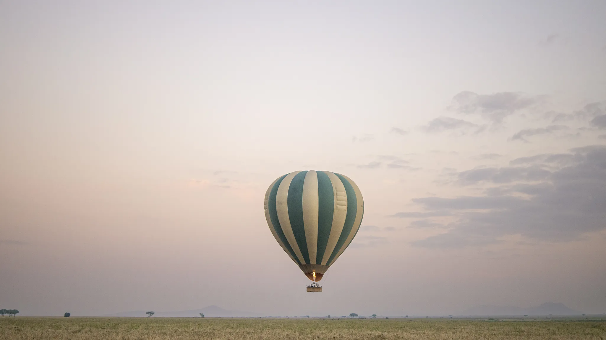 Balloon safari over Tanzania